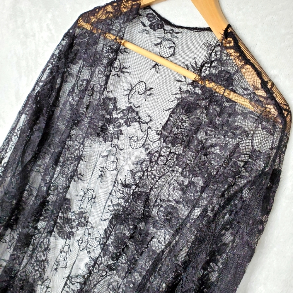 Elegant Black Lace Swim‎ Cover-Up